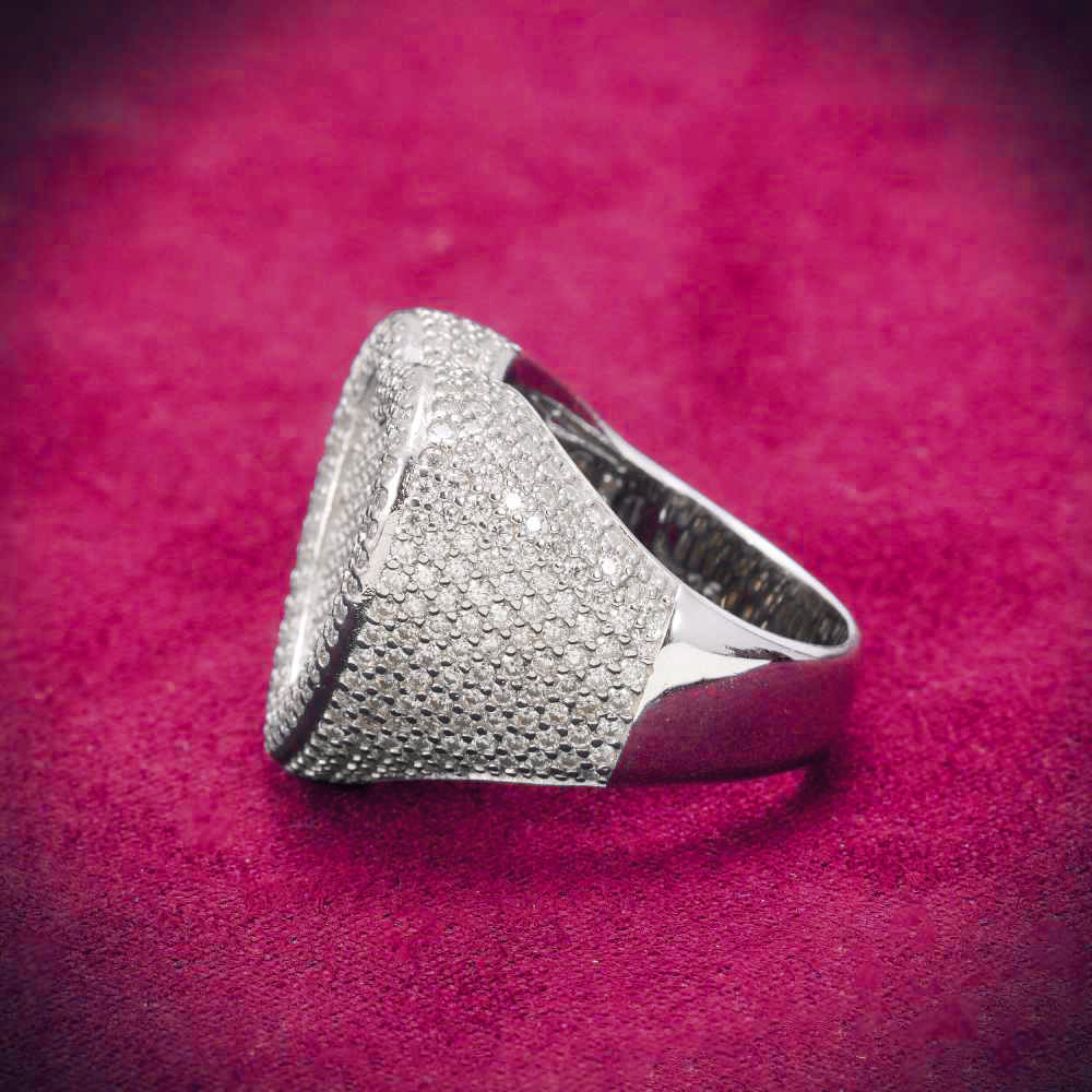 Moissanite 2-layer Heart Ring 14K Gold