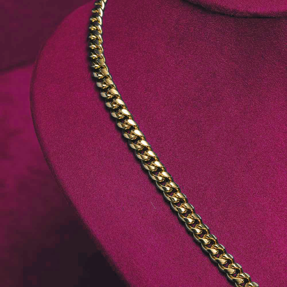 6MM Cuban Link Chain 14K Yellow Gold