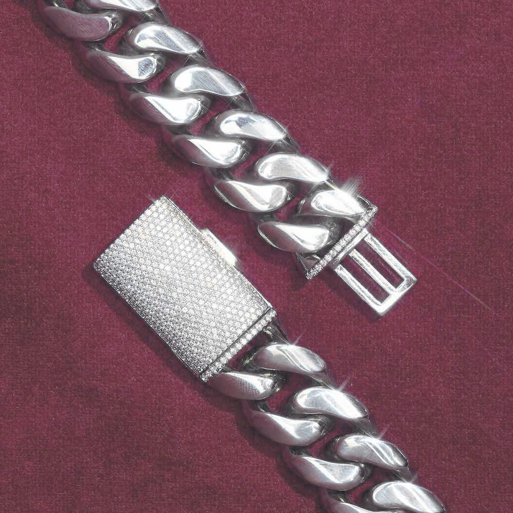 6MM Cuban Link Bracelet 14K White Gold