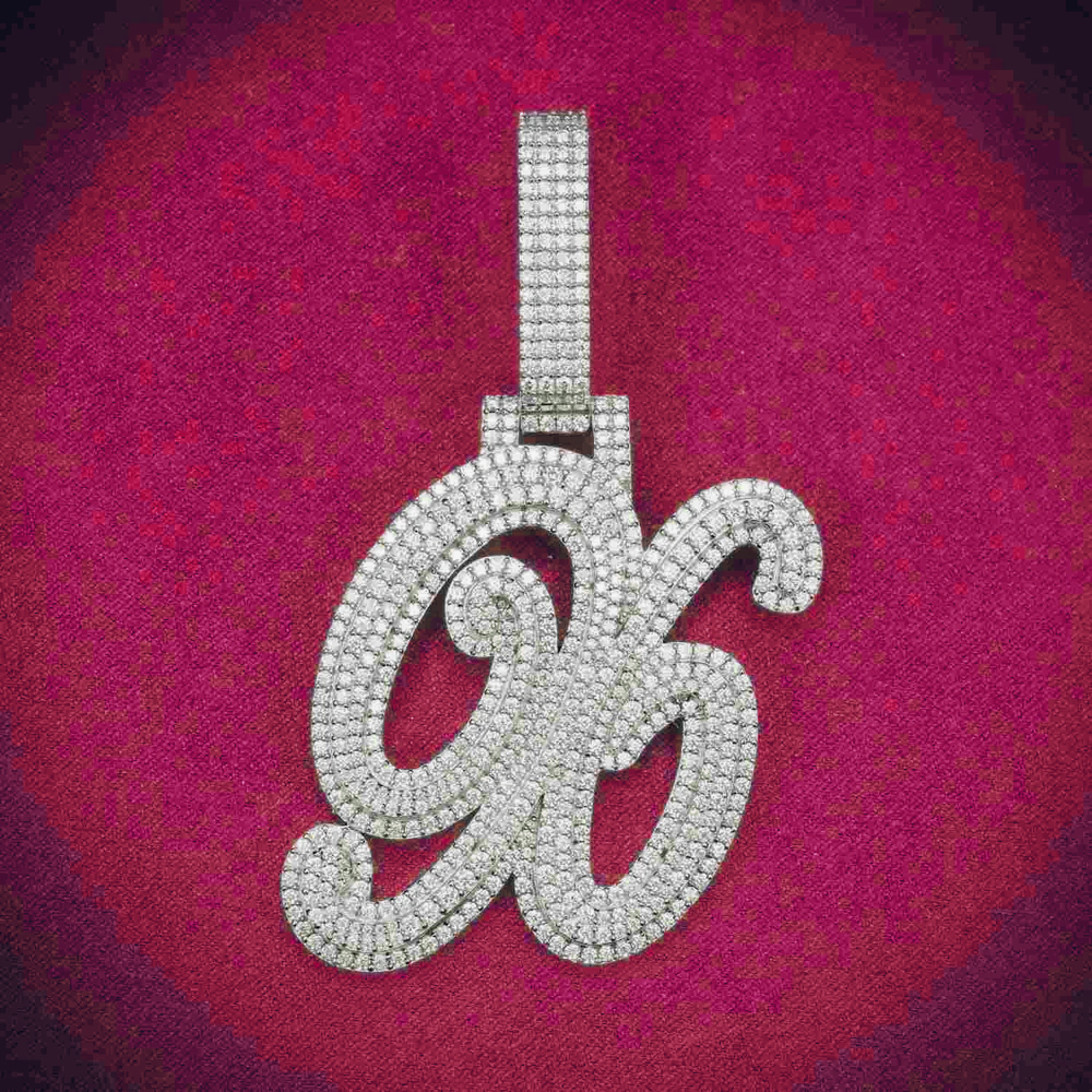 "96" Custom Moissanite Pendant 14K Gold