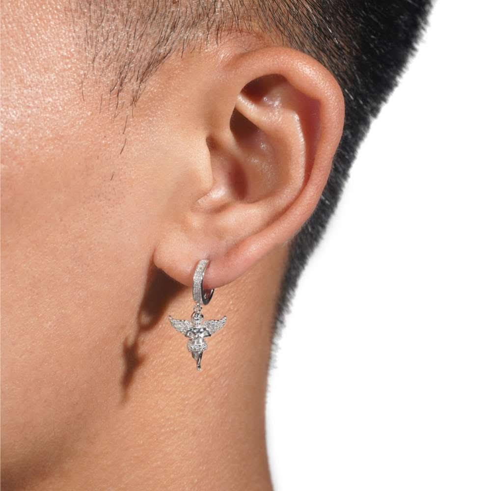 Angel Drop Moissanite Earrings 14K Gold