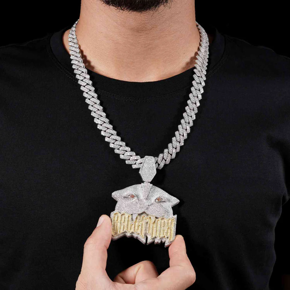 "BALLTMAX" Custom Moissanite Pendant 14K Gold