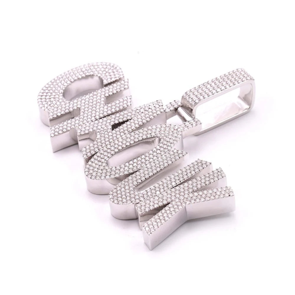 "CHAOUK" Custom Pendant 14K White Gold