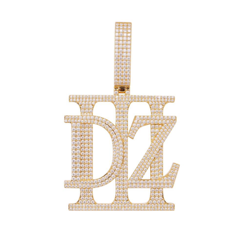 "DZ" Custom Pendant 14K Yellow Gold