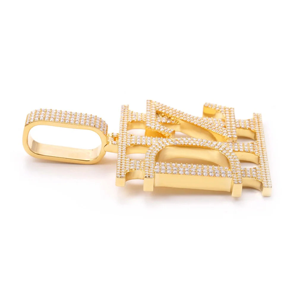 "DZ" Custom Pendant 14K Yellow Gold