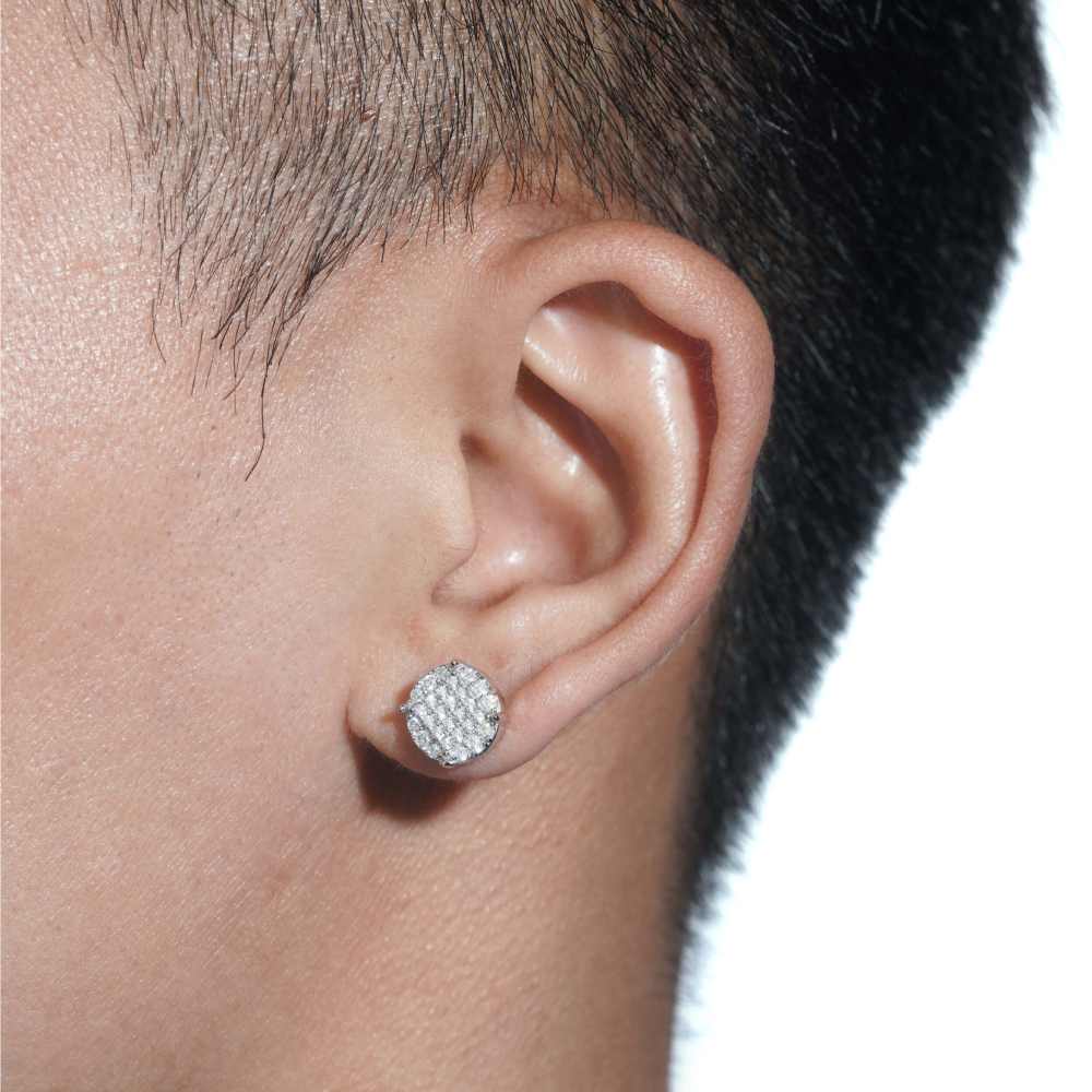 Round Prong Moissanite Earrings 14K Gold