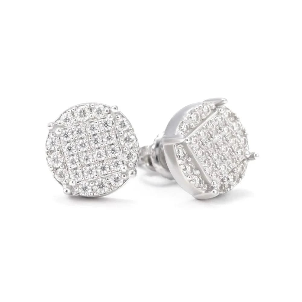 Round Prong Moissanite Earrings 14K Gold