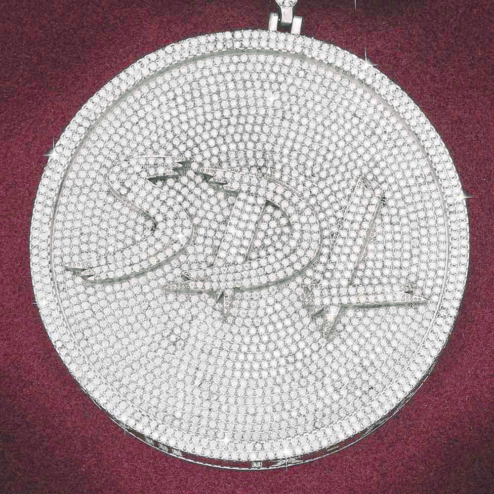 "SDL" Custom Circle Pendant 14K Gold