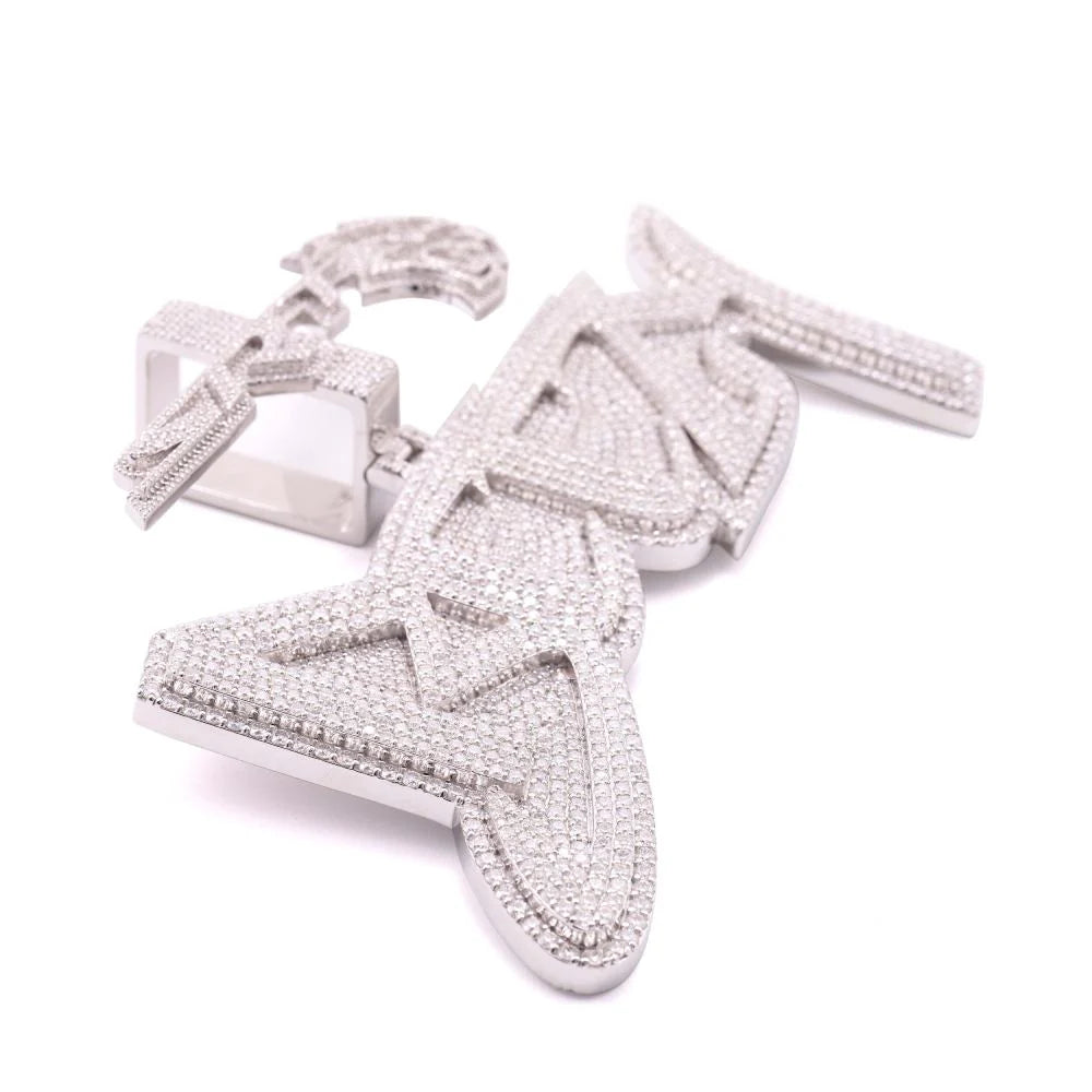 "SRT Breezy" Custom Moissanite Pendant 14K White Gold