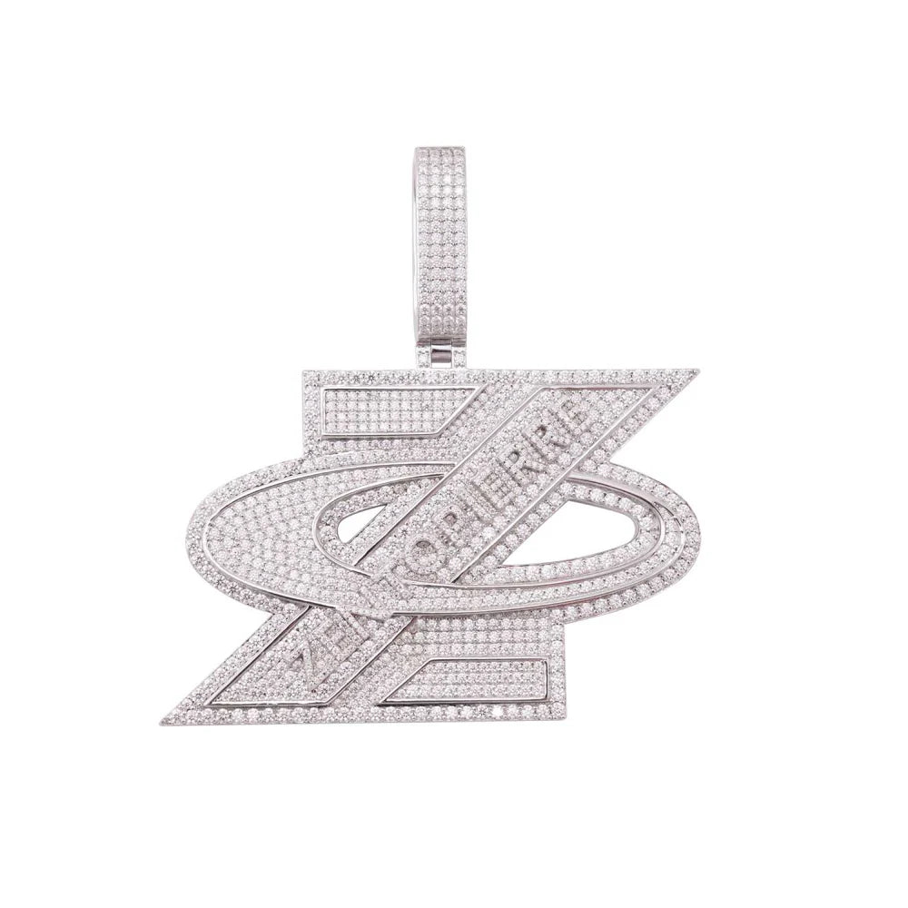 "Z" Custom Moissanite Pendant 14K Rose Gold