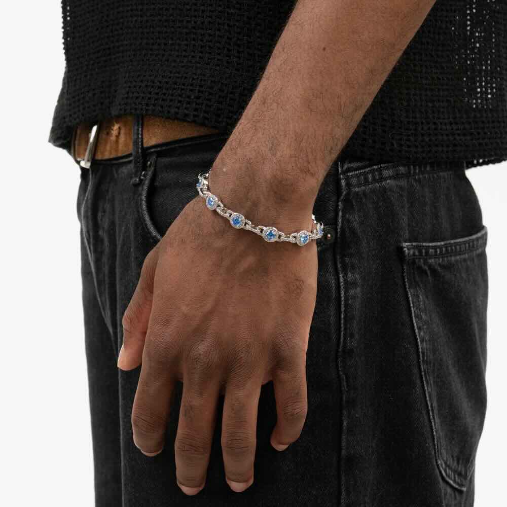 Blue Halo Moissanite Bracelet