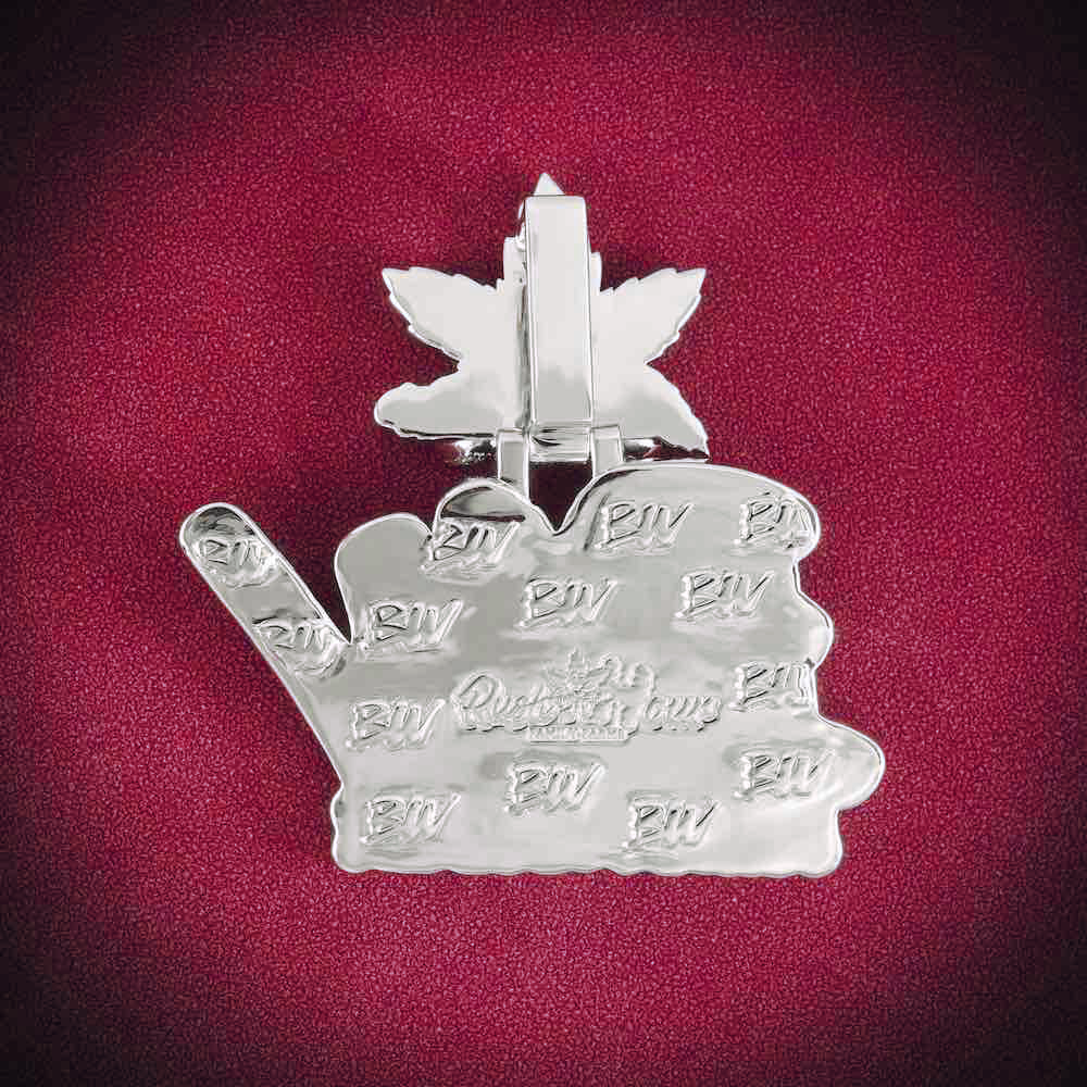 "BW" Custom Pendant 14K White Gold