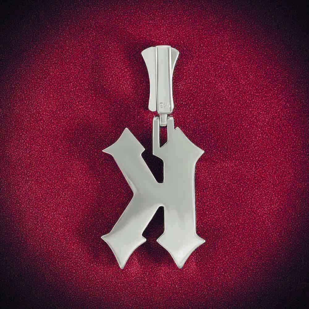"K" Custom Pendant 14K Gold