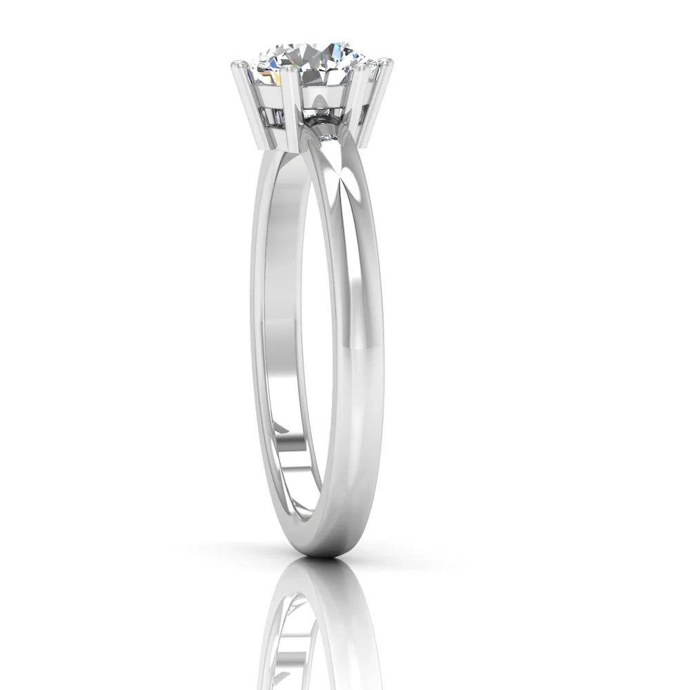 Moissanite Brilliant Solitaire Engagement Ring