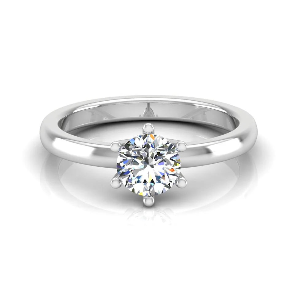 Moissanite Brilliant Solitaire Engagement Ring