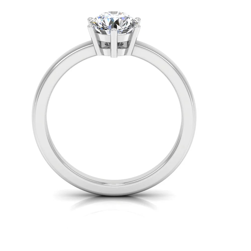 Moissanite Brilliant Solitaire Engagement Ring