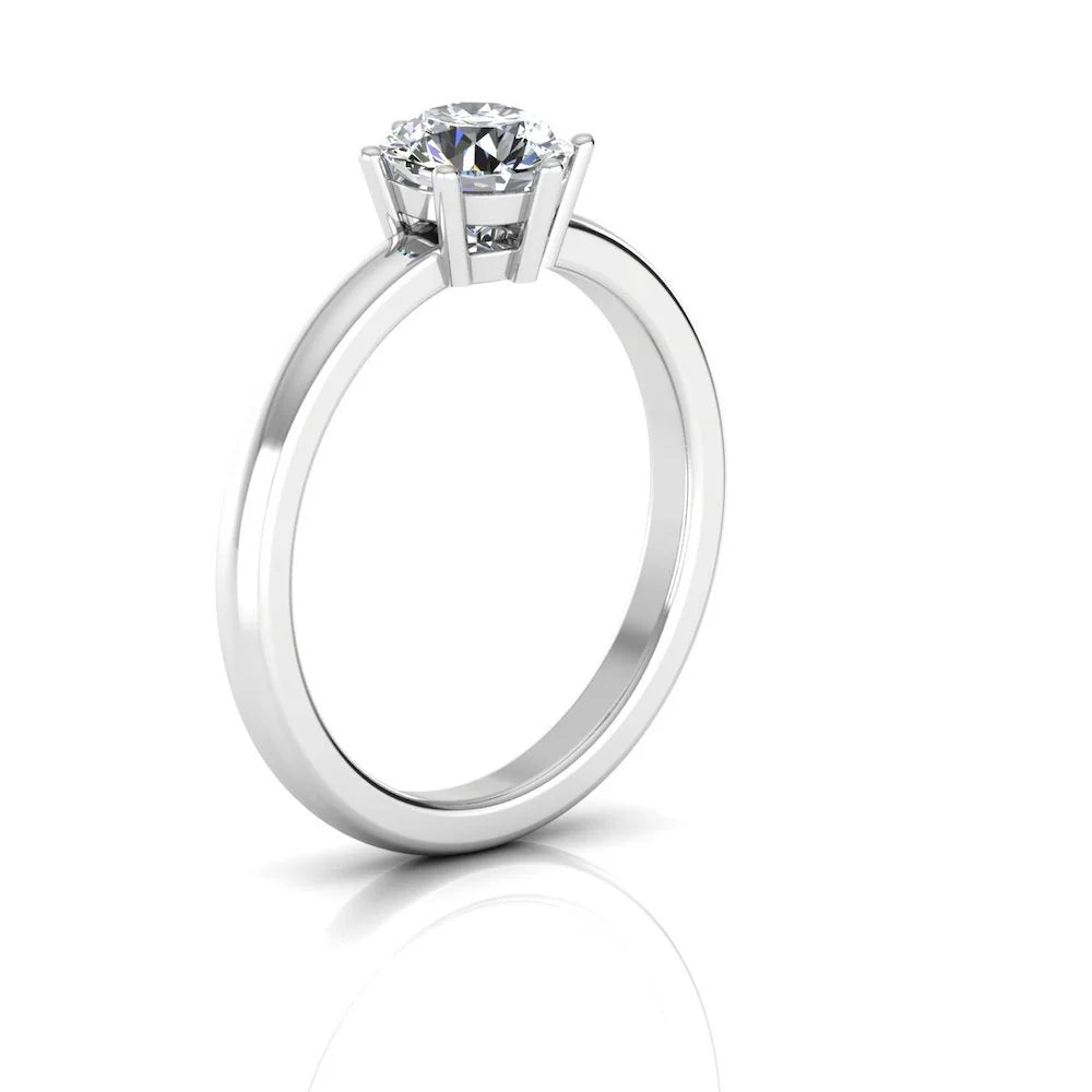 Moissanite Brilliant Solitaire Engagement Ring