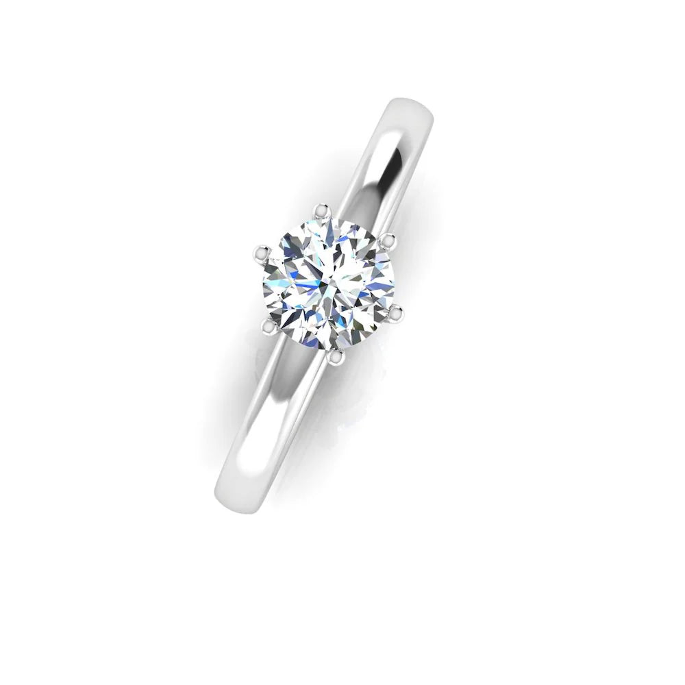 Moissanite Brilliant Solitaire Engagement Ring