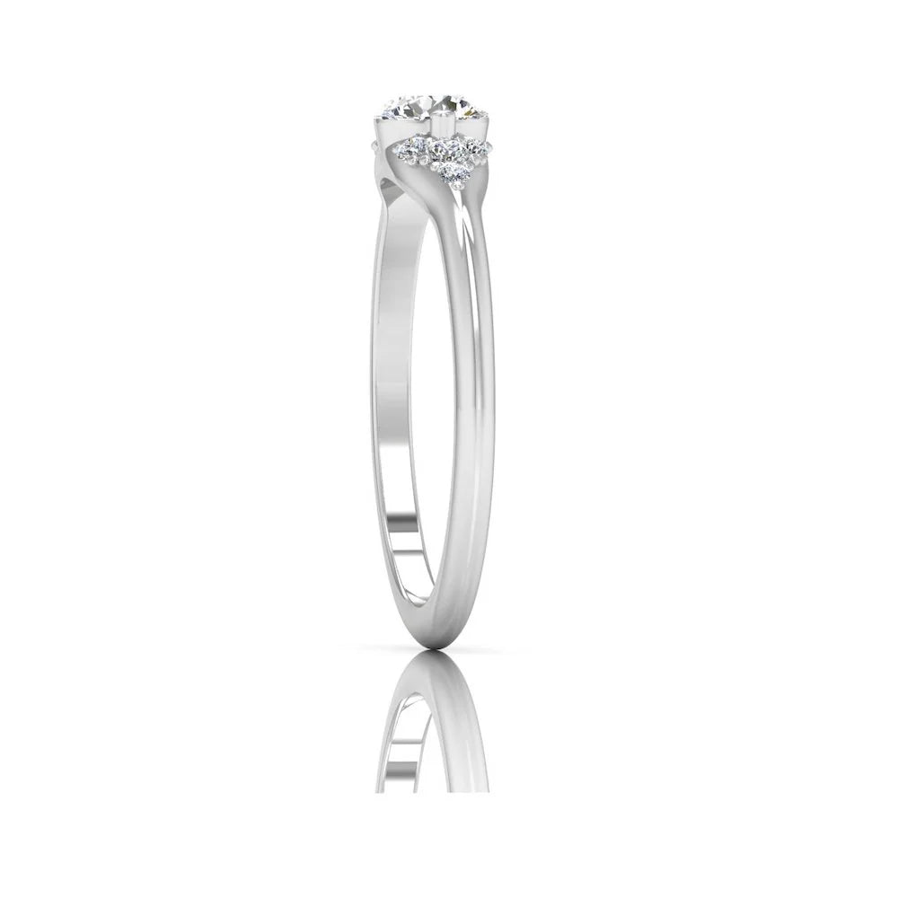 Round Moissanite Engagement Ring