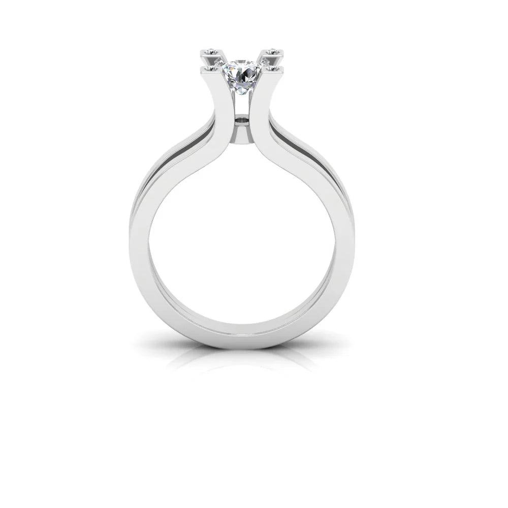 Simplistic Split Shank Moissanite Engagement Ring