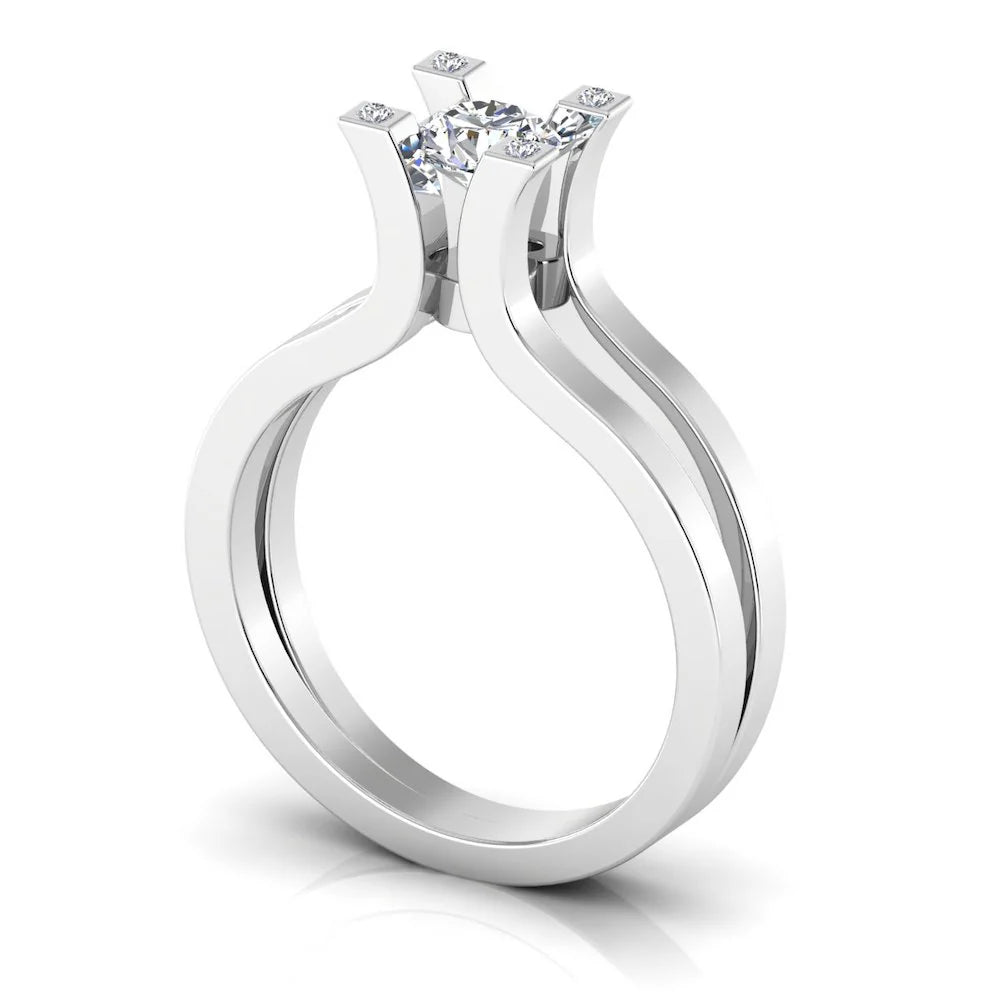 Simplistic Split Shank Moissanite Engagement Ring