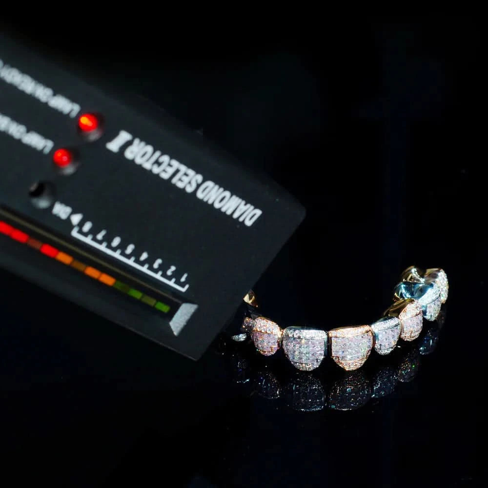 10 on 10 VVS Moissanite Diamond Grillz