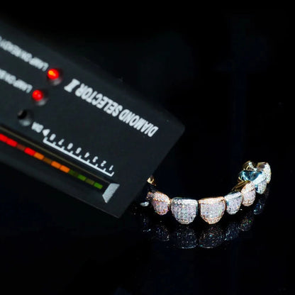 10 on 10 VVS Moissanite Diamond Grillz