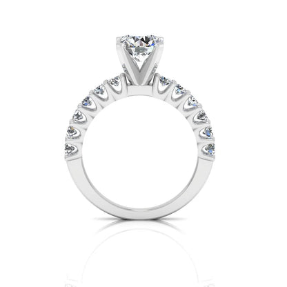 6.6x2.3MM Brilliant Cut Moissanite Engagement Ring