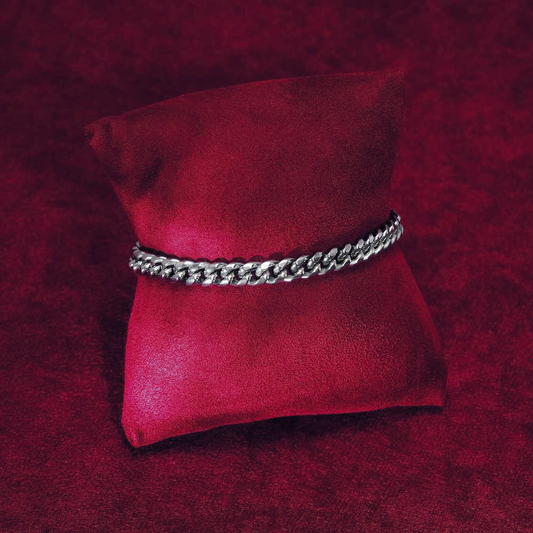 6MM Cuban Link Bracelet 14K White Gold