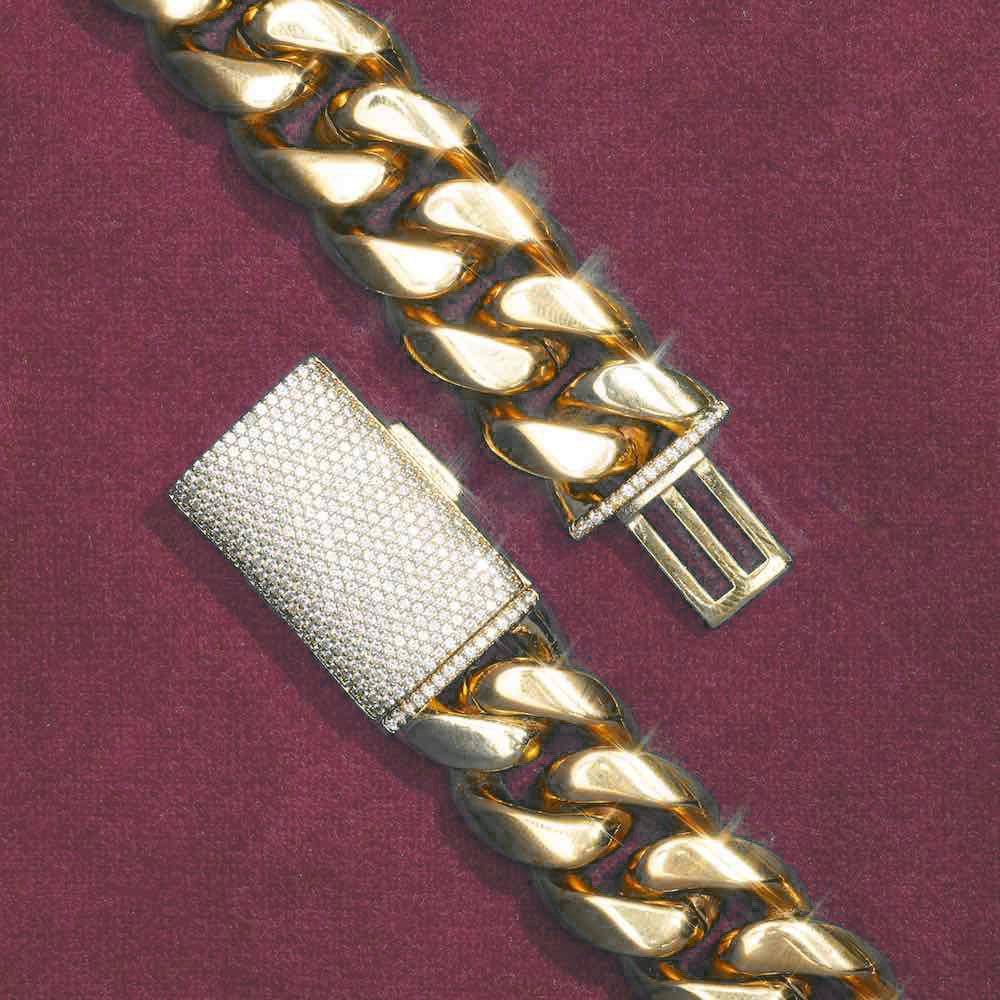 8MM Cuban Link Bracelet 14K Yellow Gold
