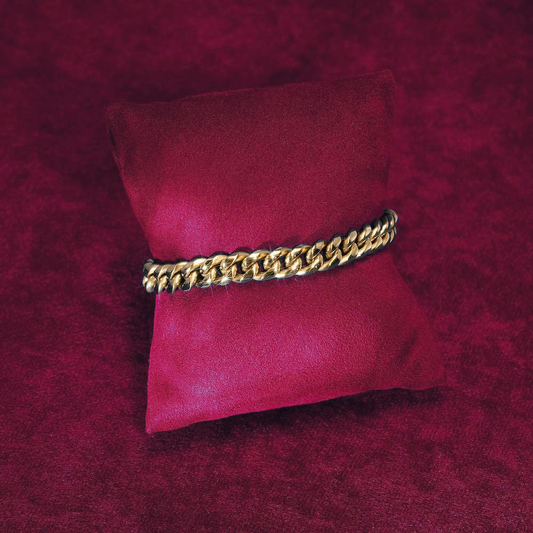 8MM Cuban Link Bracelet 14K Yellow Gold