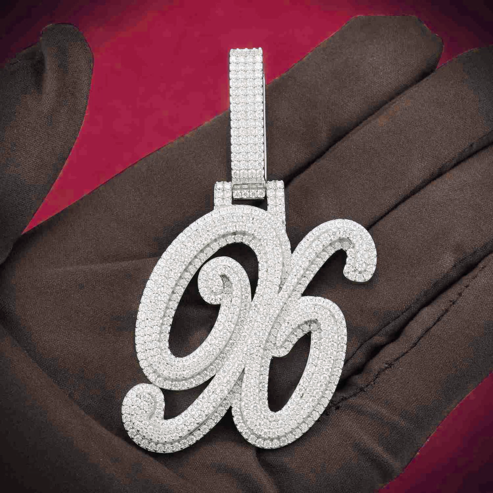 "96" Custom Moissanite Pendant 14K Gold
