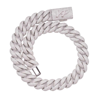 CUSTOM CLASP 22MM Moissanite 5 Row Miami Cuban Link Chain 14K Gold