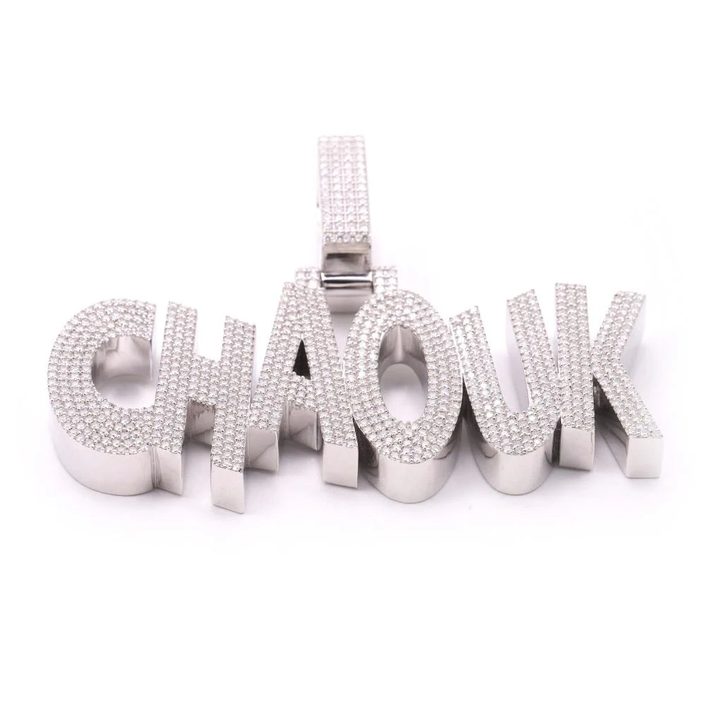 "CHAOUK" Custom Pendant 14K White Gold