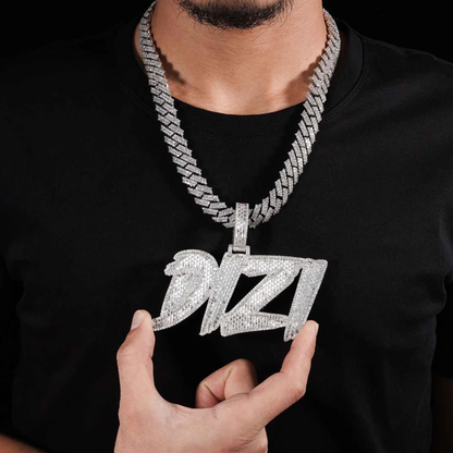 "DIZI" Custom Moissanite Pendant 14K Gold