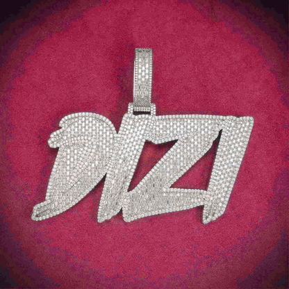 "DIZI" Custom Moissanite Pendant 14K Gold