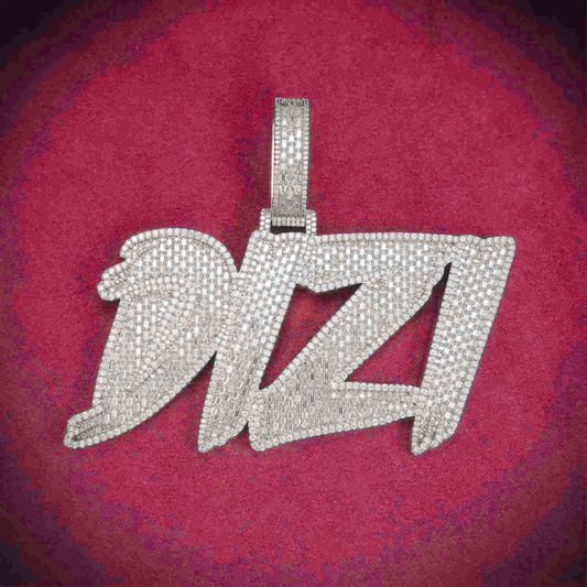 "DIZI" Custom Moissanite Pendant 14K Gold