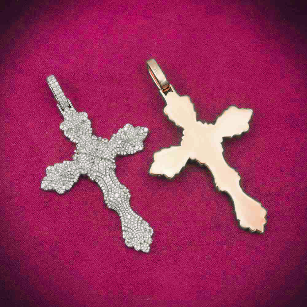 Royal Cross Pendant 14K Gold