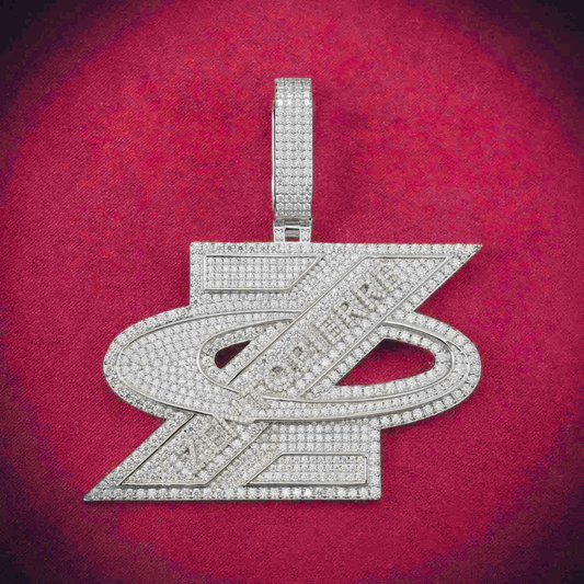 "Z" Custom Moissanite Pendant 14K Rose Gold