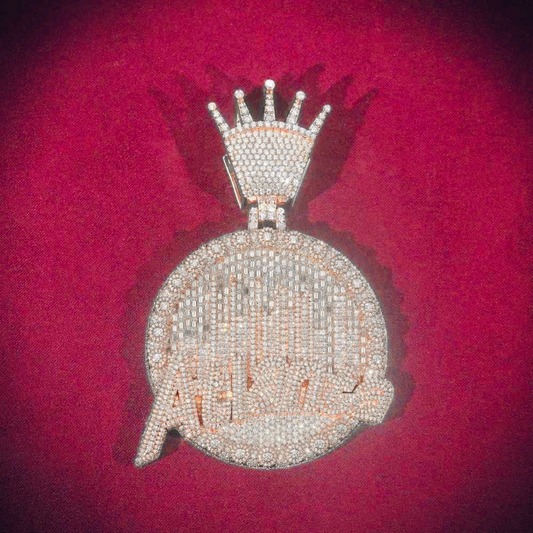 "Atlanta" Custom Circle Pendant 14K Gold