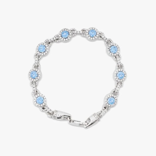 Blue Halo Moissanite Bracelet