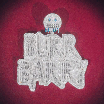 "BURR BARRY" Custom Moissanite Pendant 14K Gold