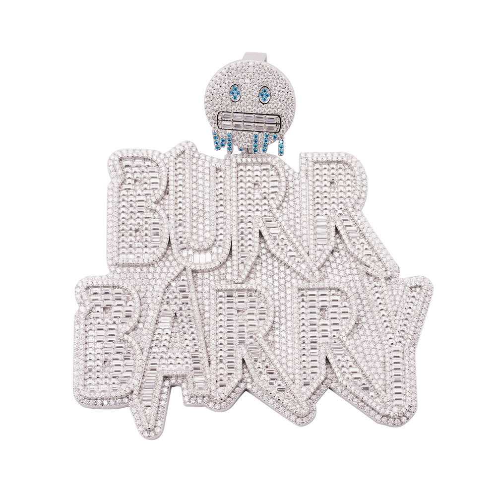 "BURR BARRY" Custom Moissanite Pendant 14K Gold