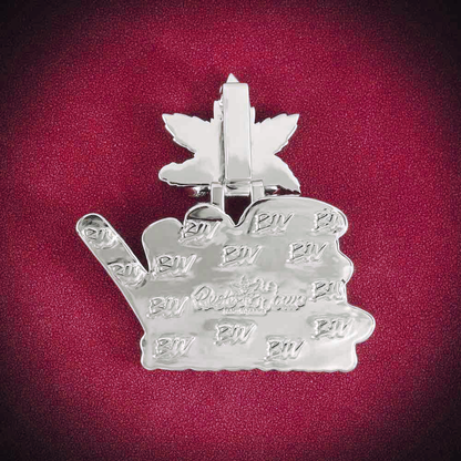 "BW" Custom Pendant 14K White Gold