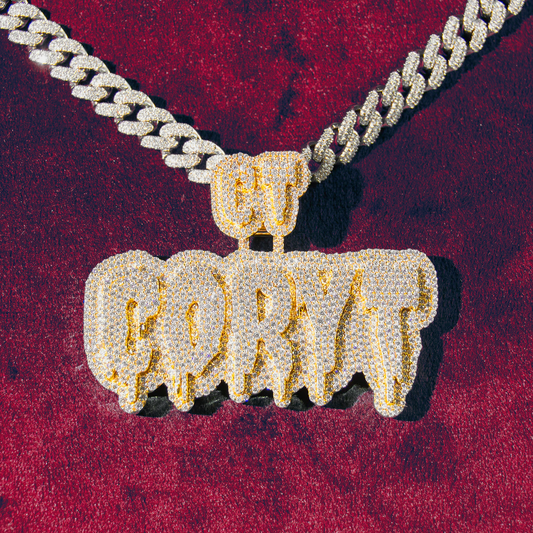 "CORYT" Custom Moissanite Pendant 14K Gold