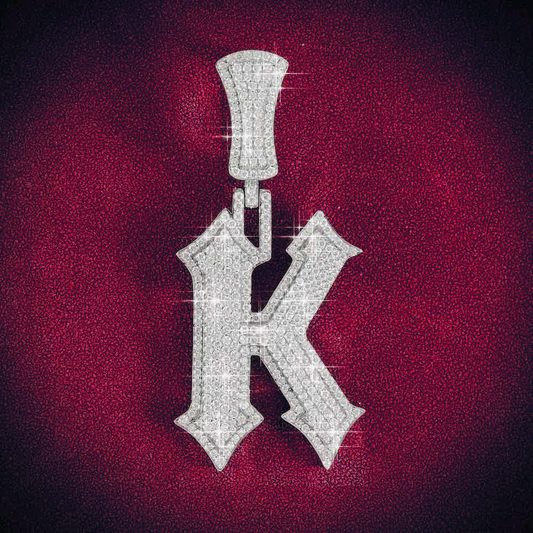"K" Custom Pendant 14K Gold