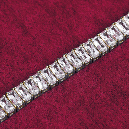 8MM Moissanite Baguette Tennis Bracelet 14K Gold