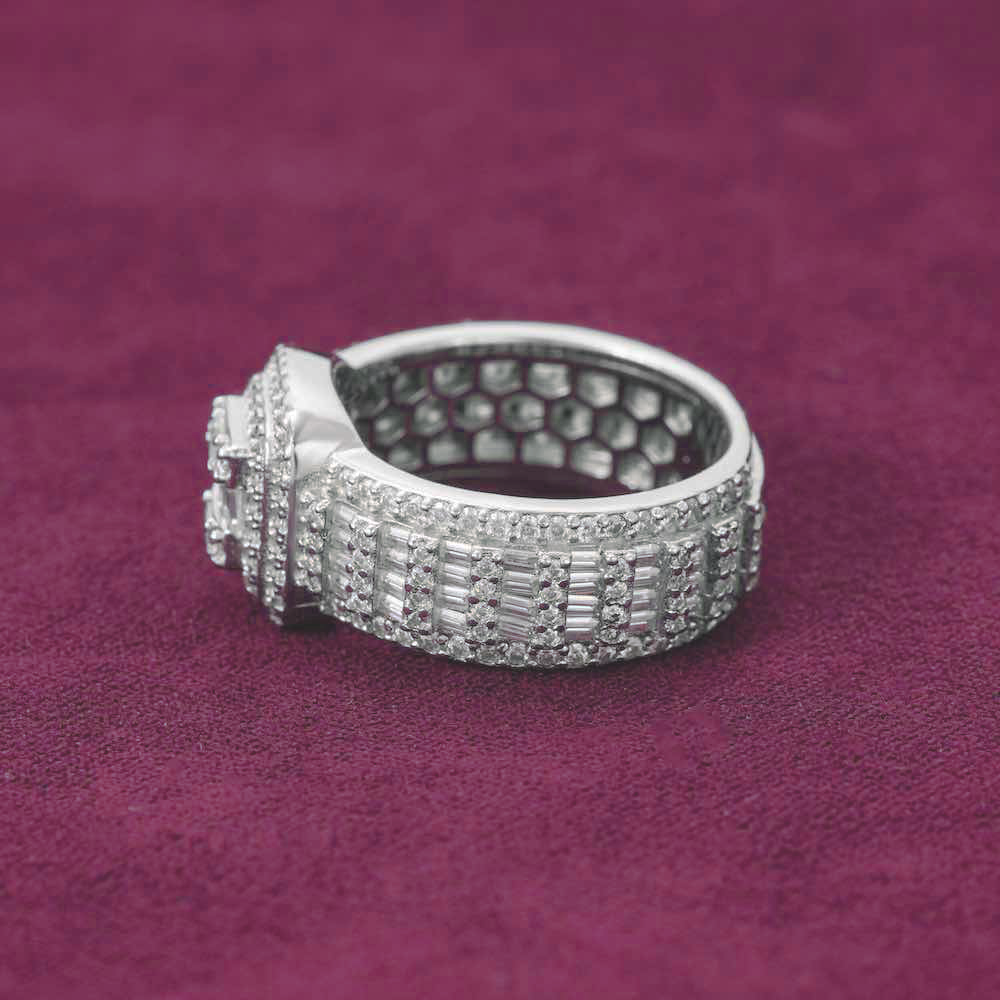 Moissanite Baguette Eternity Band 14K Gold