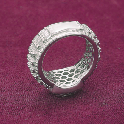 Moissanite Baguette Eternity Band 14K Gold