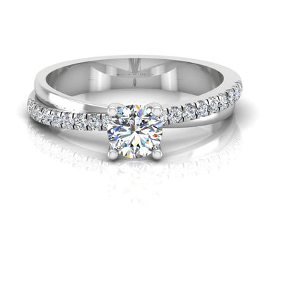 Twisted Moissanite Engagement Ring